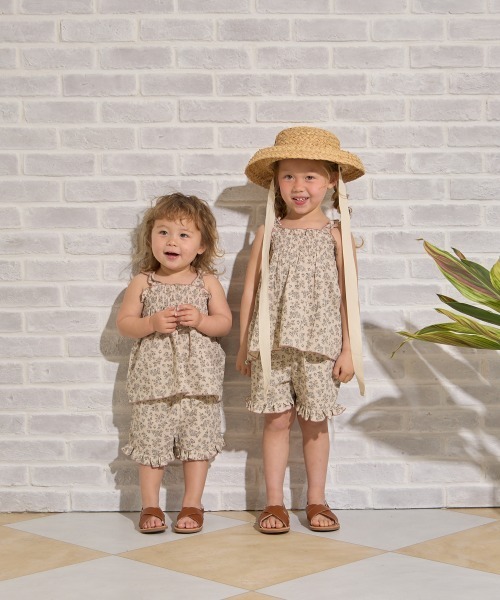 riziere（リジェール） セットアップ 小花柄シャーリングセットアップ