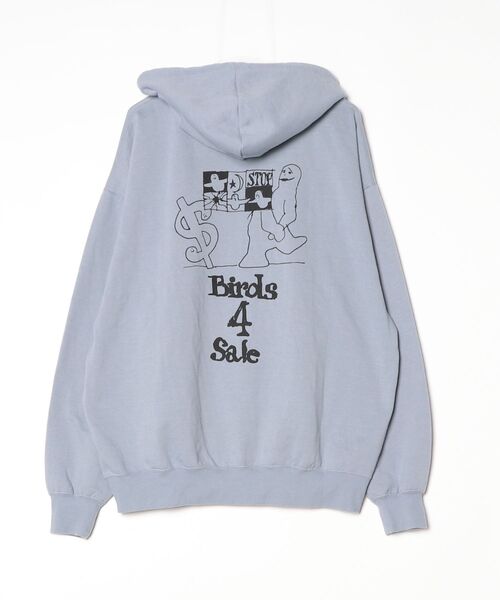 「Mark Gonzales」 ワンポイントプルオーバーパーカー L ブルー メンズ_画像2