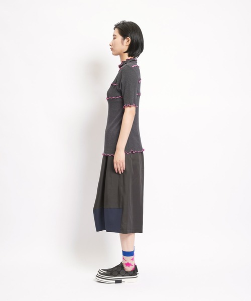 「gomme」 半袖カットソー MEDIUM グレー レディース_画像5
