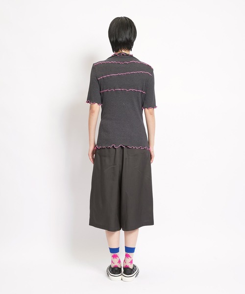 「gomme」 半袖カットソー MEDIUM グレー レディース_画像6