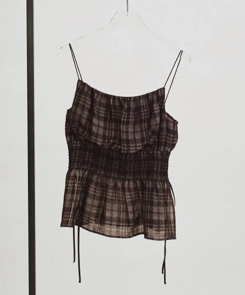 キャミソール TODAYFUL Check Jacquard Camisoleの画像