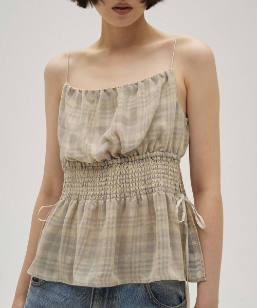 キャミソール TODAYFUL Check Jacquard Camisoleの画像
