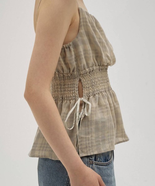キャミソール TODAYFUL Check Jacquard Camisoleの画像