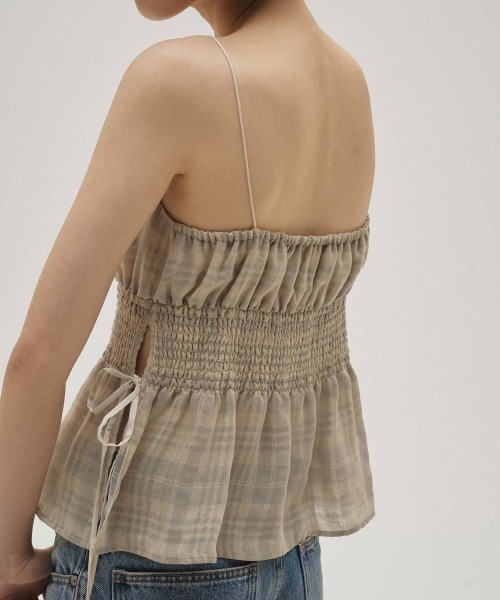 キャミソール TODAYFUL Check Jacquard Camisoleの画像