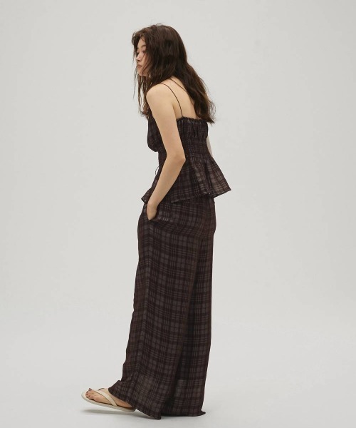 キャミソール TODAYFUL Check Jacquard Camisoleの画像
