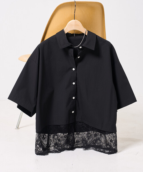 FREAK'S STORE（フリークスストア） ブラウス シャツ 夏 半袖 レース