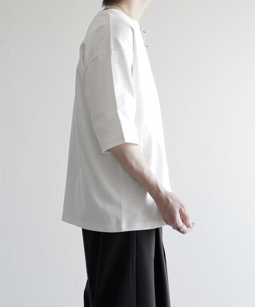 「ELLUV」 半袖Tシャツ L ホワイト メンズ_画像4