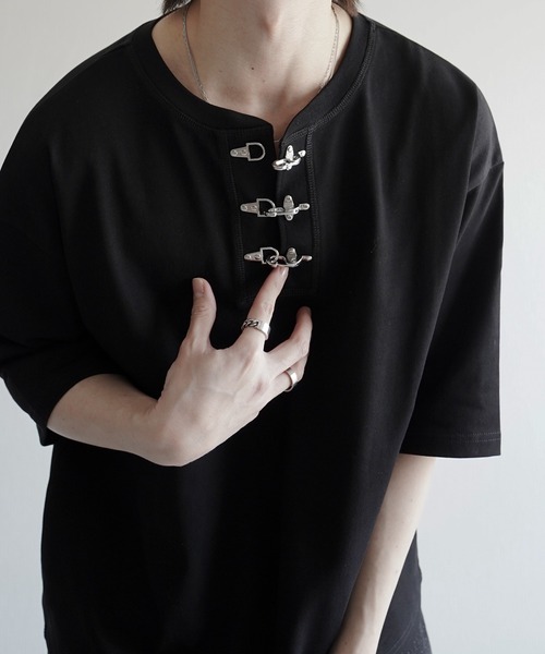 「ELLUV」 半袖Tシャツ L ホワイト メンズ_画像7