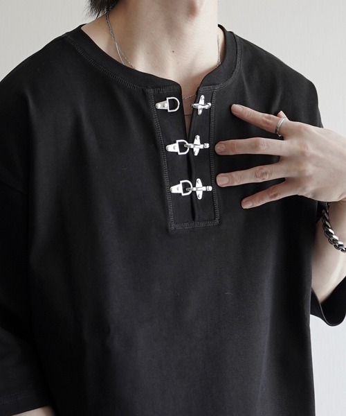 「ELLUV」 半袖Tシャツ L ホワイト メンズ_画像8
