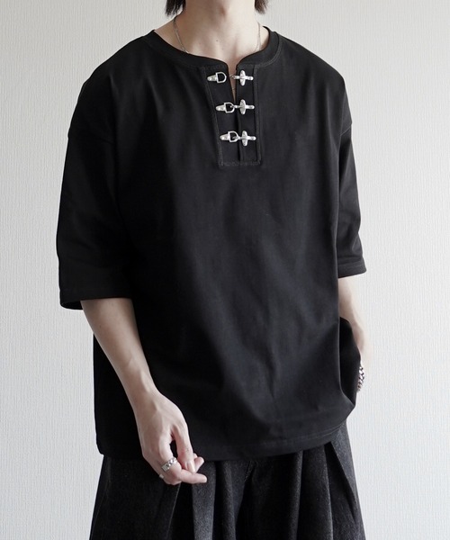 「ELLUV」 半袖Tシャツ L ホワイト メンズ_画像9