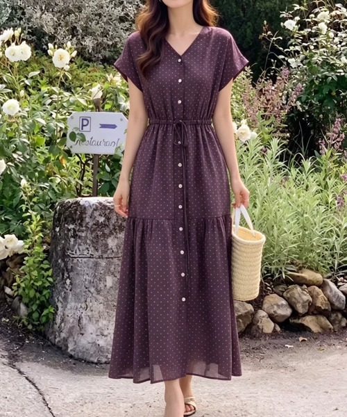 FAVORITO ワンピース 半袖 Vネックシャツワンピース : ZOZOTOWN Yahoo