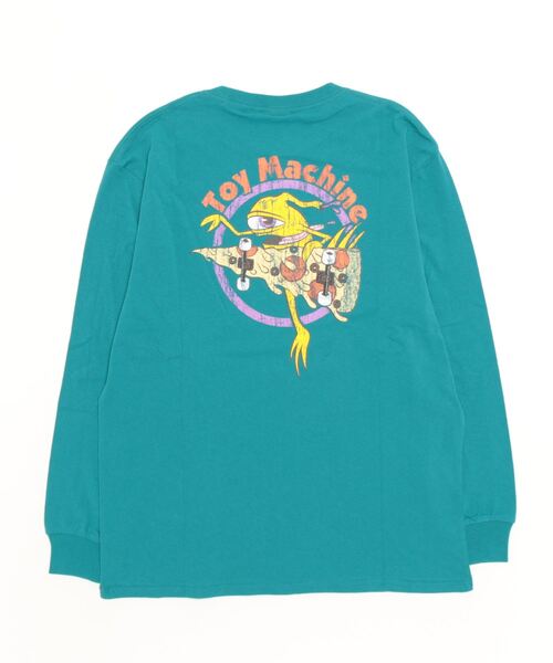 「TOY MACHINE」 長袖カットソー M ブルー系その他 レディース_画像2
