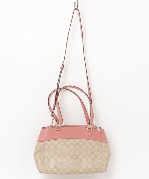 COACH（コーチ） シグネチャー柄 2WAYバッグ - ピンク レディース