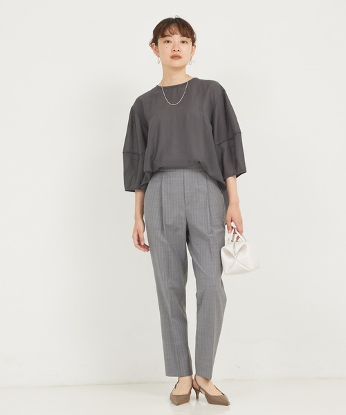 qualite（カリテ） 半袖ブラウス フリー セージグリーン レディース 
