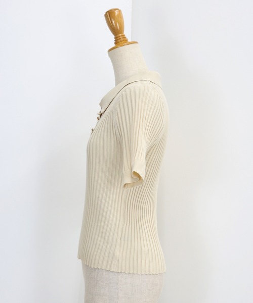 「BLUEEAST」 7分袖ニット MEDIUM ピンク レディース_画像2