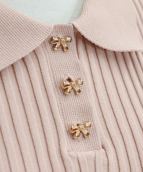 「BLUEEAST」 7分袖ニット MEDIUM ピンク レディース_画像6