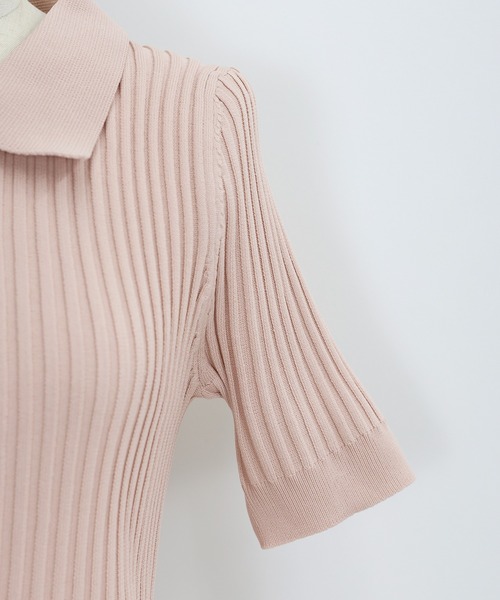 「BLUEEAST」 7分袖ニット MEDIUM ピンク レディース_画像7