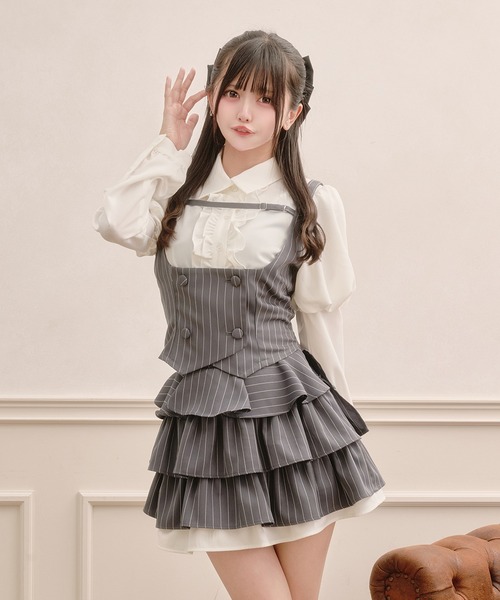 Pal elfy ブラウス シャツ ベルト付きコルセットベストセット