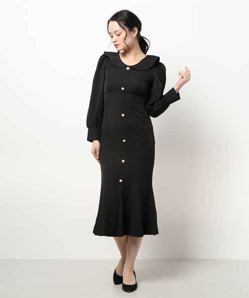 ワンピース パールボタン フレンチスリーブ マーメイドラインワンピース Zozotown Paypayモール店 通販 Paypayモール