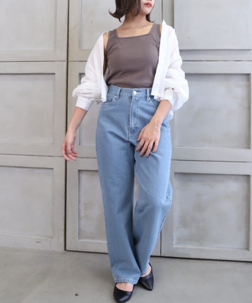 タンクトップ 綿100%フライス.スクエアネックタンクトップ|ZOZOTOWN PayPayモール店|21