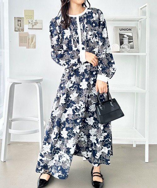 PGG ワンピース GeeRA（ジーラ） ワンピース 大人プリントロングワンピース : ZOZOTOWN