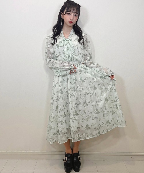 ワンピース Titty Co Petit サイドオープンシアーフラワーワンピース Zozotown Yahoo 店 通販 Yahoo ショッピング