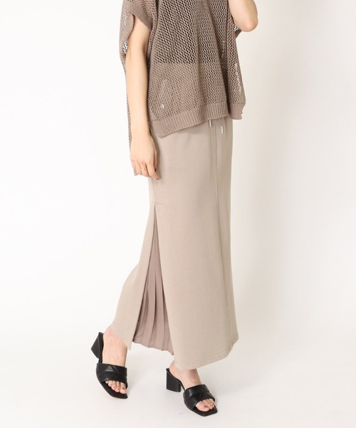 Jines（ジネス） スカート 裏毛サイドプリーツスカート : ZOZOTOWN