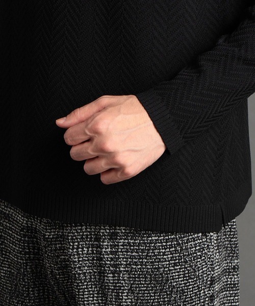 HIDEAWAYS NICOLE（ハイダウェイ ニコル） セーター ニット ヘリンボン