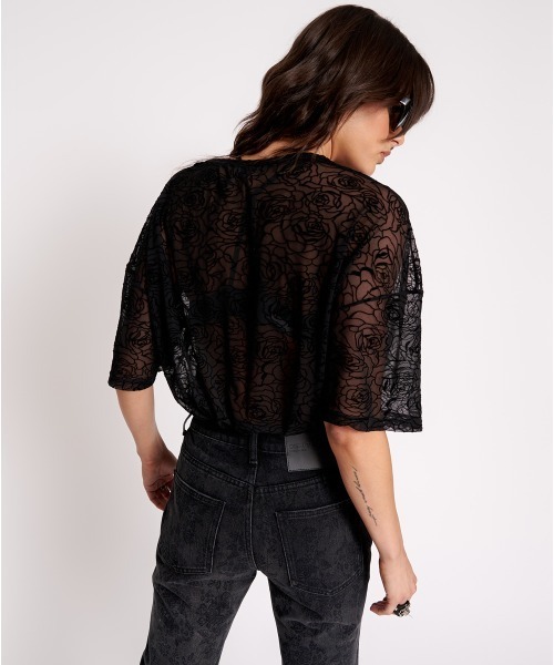 tシャツ POISON ROSE MESH TEE レディース One Tea spoon tシャツ POISON ROSE MESH TEE レディース