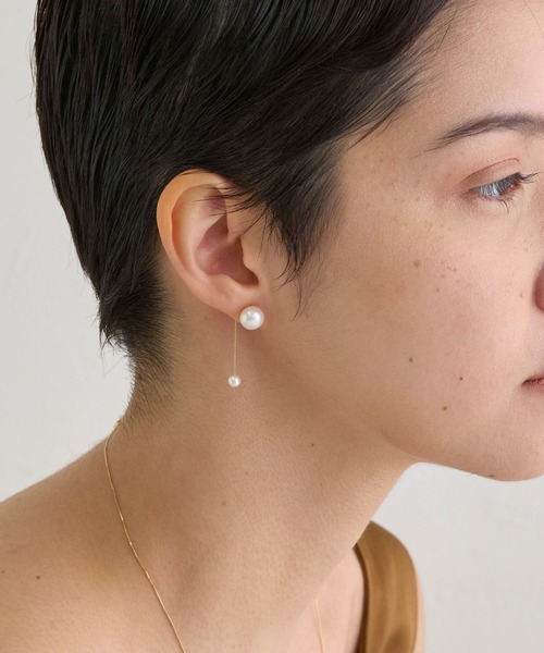 JUPITER ピアス 「K10」ダブル淡水パールピアス レディース : ZOZOTOWN