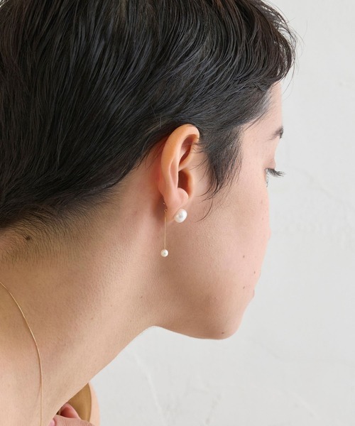 JUPITER ピアス 「K10」ダブル淡水パールピアス レディース : ZOZOTOWN