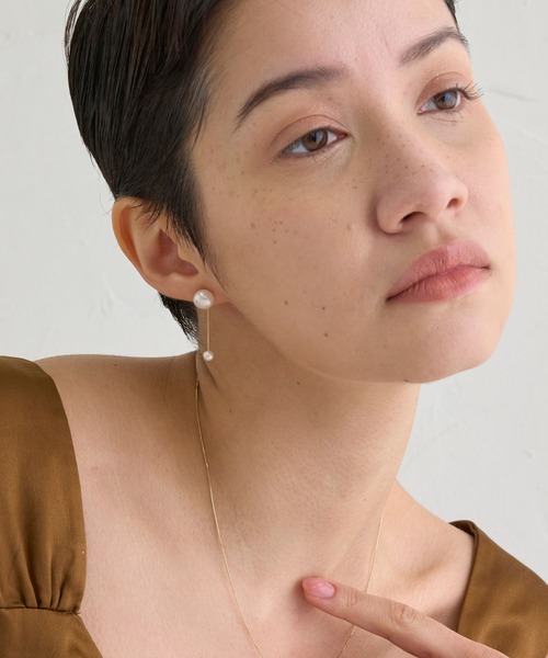 JUPITER ピアス 「K10」ダブル淡水パールピアス レディース : ZOZOTOWN