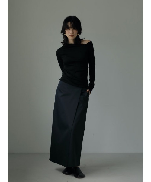 ETRETOKYO エトレトウキョウ ラップスカートストレートパンツ S ETRE TOKYO（エトレトウキョウ） スカート ストレートラインラップ