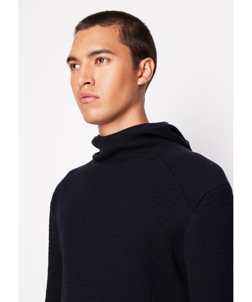 ニット セーター 「A|X アルマーニ エクスチェンジ」AXロゴ　フーデッド半袖ニットプルオーバー レディース ARMANI EXCHANGE ニット セーター 「A|X アルマーニ