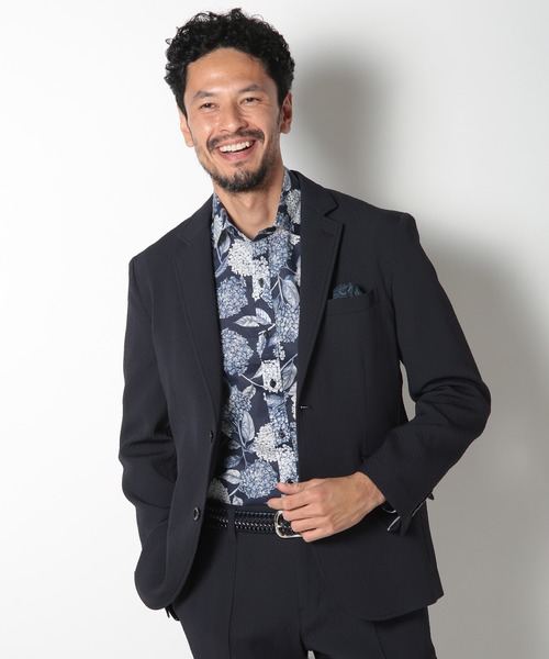 MEN'S BIGI ジャケット テーラードジャケット ヘリンボーン