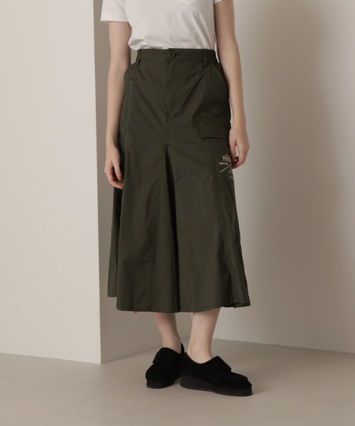 00s ゴア 2way ジップギミック ミリタリースカート フレア y2k 平成 AVIREX（アヴィレックス） スカート ZIPPER MILITARY SKIRT/ジッパー