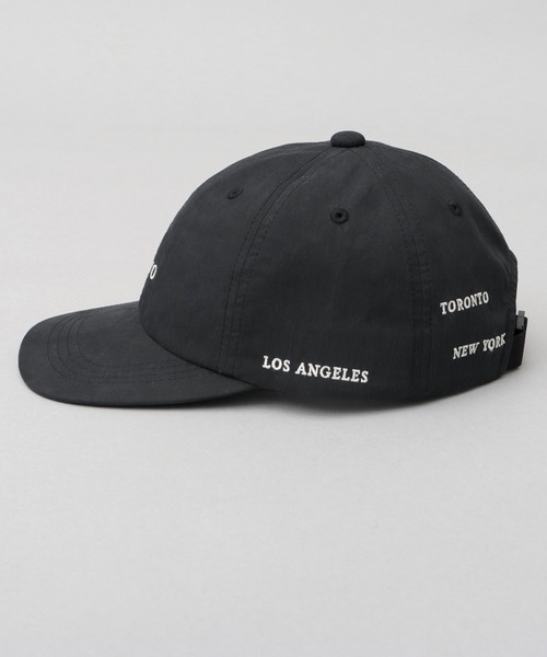 Basiquenti キャップ 帽子 コットンナイロン 都市名 刺繍 ソフトつば
