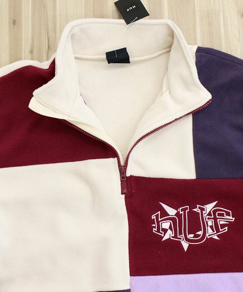 HUF トレーナー スウェット リミックスクォータージップフリース
