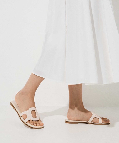 【CHARLES&KEITH】カットアウト スライドサンダル CHARLES ＆ KEITH サンダル カットアウト スライドサンダル