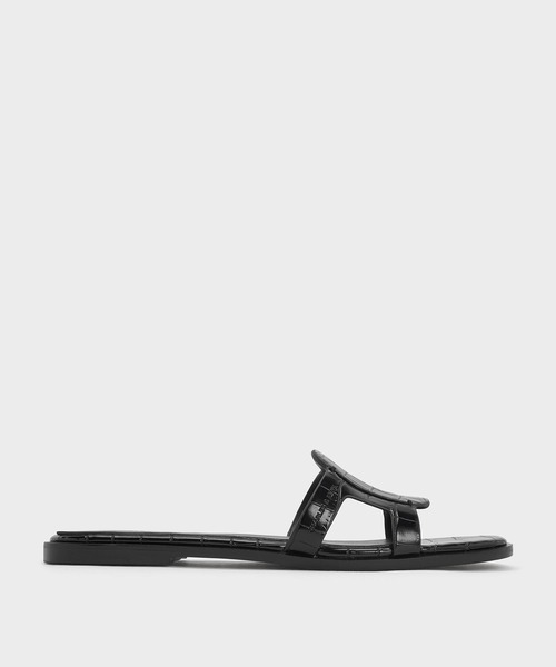 CHARLES ＆ KEITH サンダル カットアウト スライドサンダル