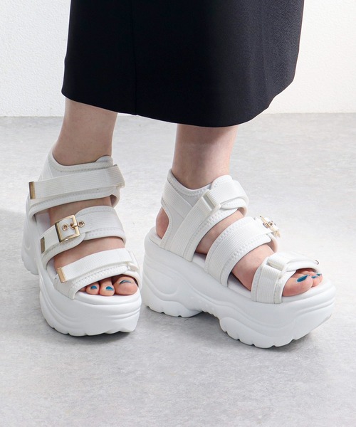 【HUNTER】バックロゴが可愛い ABEL 9cm 厚底 快適 サンダル サンダル 厚底サンダル 疲れない[品番：AKIW0004478]｜And