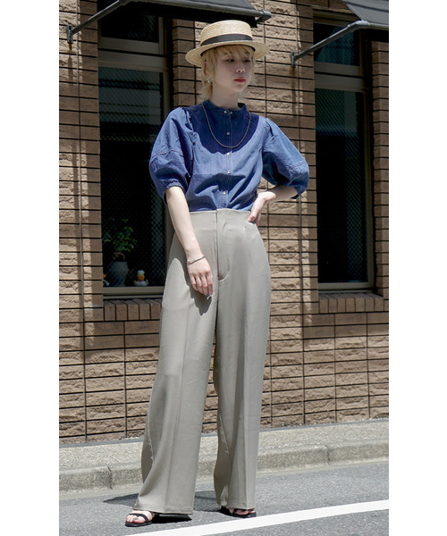e-zakkamania stores ワイドパンツ パンツ ワイドシルエット ハイ