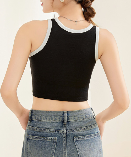 タンクトップ ノースリーブ アメリカンスリーブショートタンクトップ「MADE IN JAPAN」 レディース plusnao タンクトップ レディース 女性用 トップス ノーマル丈