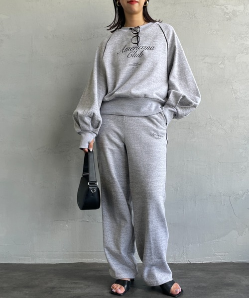 アメリカーナ　ジーンズファクトリー　フロントロゴ スウェットパーカー別注　グレー セール】[Americana×JEANS FACTORY/アメリカーナ×ジーンズ
