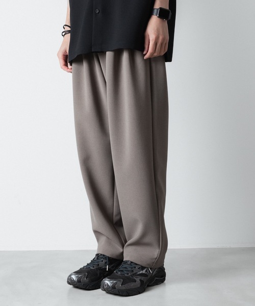 ATTACHMENT スラックス PE ストレッチダブルクロス ベルテッド ワイド 