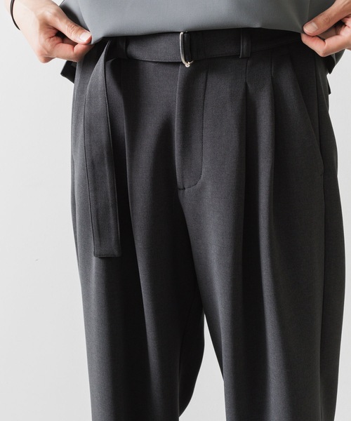 ATTACHMENT スラックス PE ストレッチダブルクロス ベルテッド