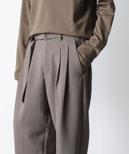 ATTACHMENT スラックス PE ストレッチダブルクロス ベルテッド