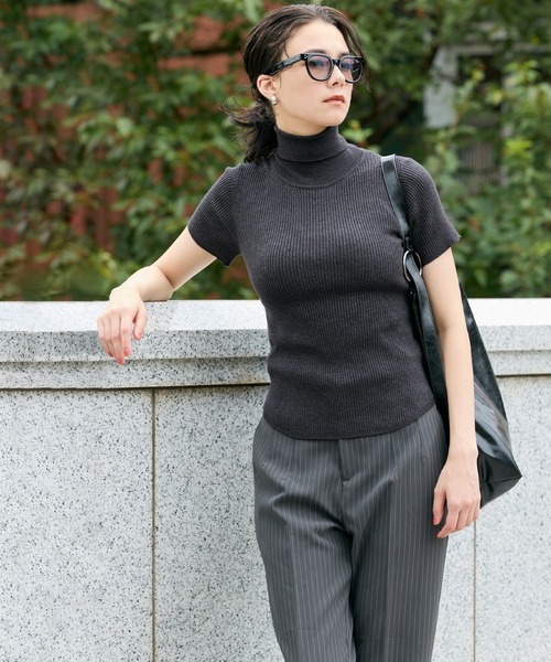 coca（コカ） ニット セーター タートルネックショートスリーブニット