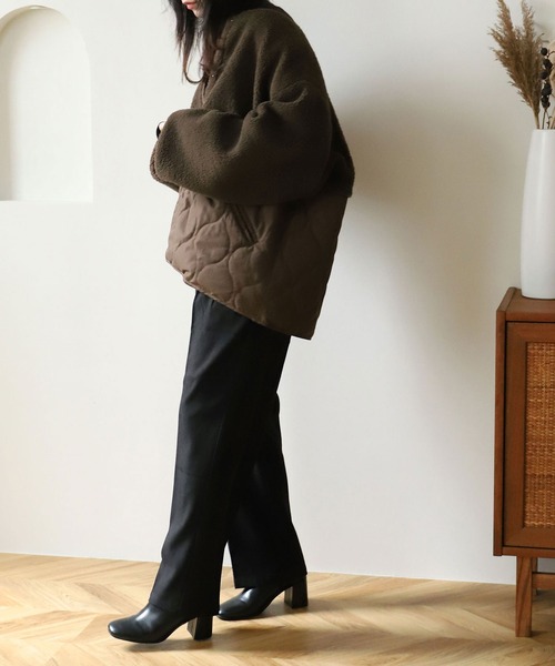 NOAHL（ノアル） コート アウター 「NOAHL」キルティング×ボア切り替え