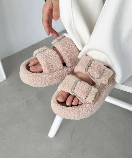 CLEA サンダル ボア厚底ベルトサンダル レディース : ZOZOTOWN Yahoo